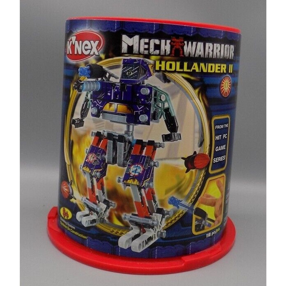 KNEX Hollander II Mech Warrior Open Box Sealed Parts Instructions & Stickers Vtg